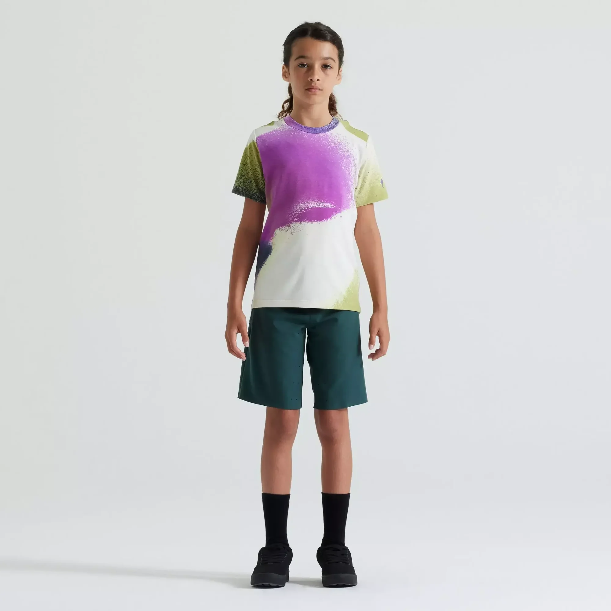 64023-080_APP_TRAIL-JERSEY-SS-YTH-BRCHWHT-MULTI-SPINDRIFT_HERO youth short sleeve trail jersey (2024)