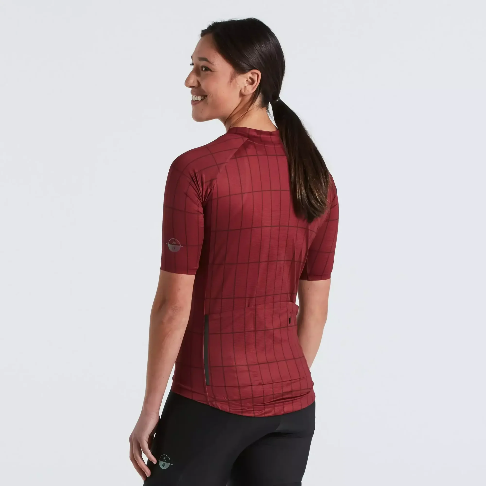 64121-280_APP_SL-AIR-JERSEY-SS-WMN-SPEED-OF-LIGHT-INFRARED-M_BACK-3-4 women's sl air jersey speed of light