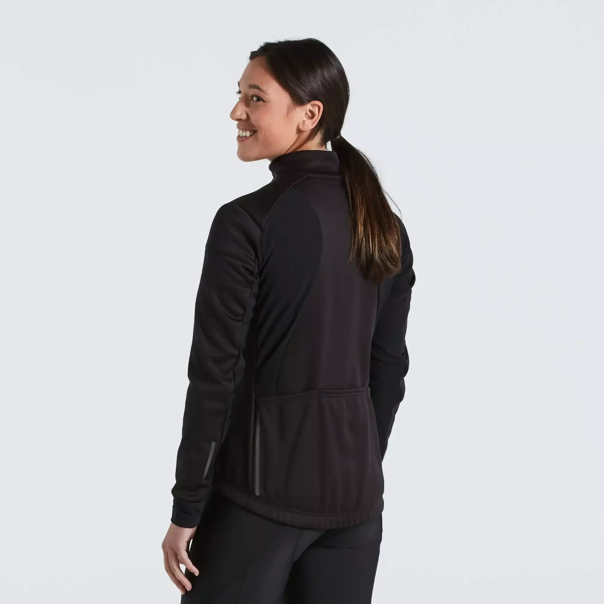 64422-330_APP_RBX_COMP-SOFTSHELL-JACKET-WMN-BLK_M_REAR-3-4 women's rbx softshell jacket