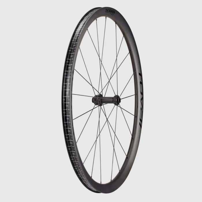 30023 480 whl terra clx ii front satin carbon gloss blk 700c front